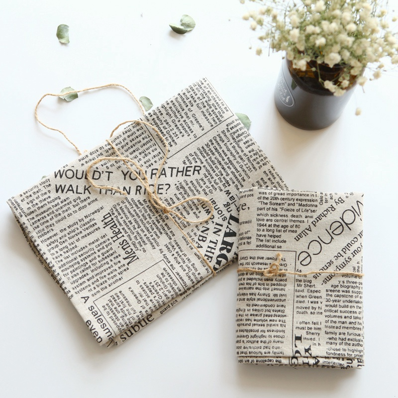Retro Nordic cotton and hemp newspaper art napkin eat mat wholesale