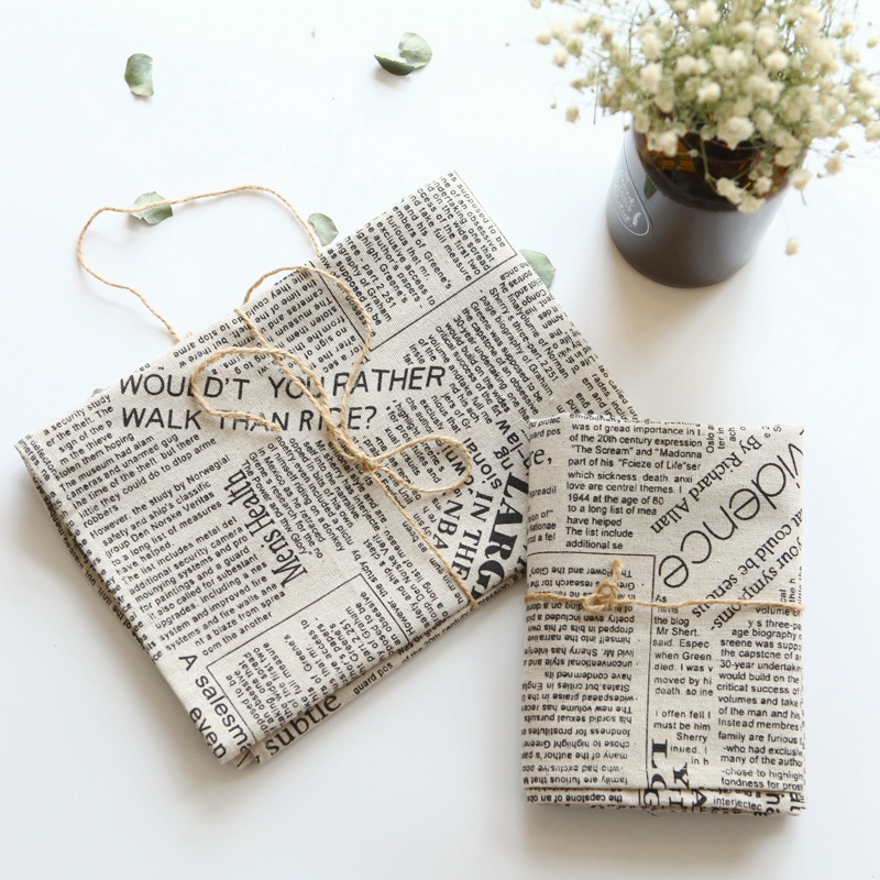 Retro Nordic cotton and hemp newspaper art napkin eat mat wholesale