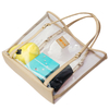 FREE DELIVERY Simple fashion transparent spliced PVC tote bag