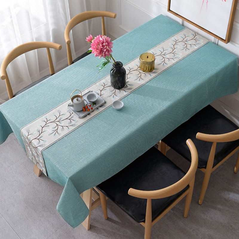 Customized Nordic Japanese fabric cotton and linen simple modern round rectangular table cloth