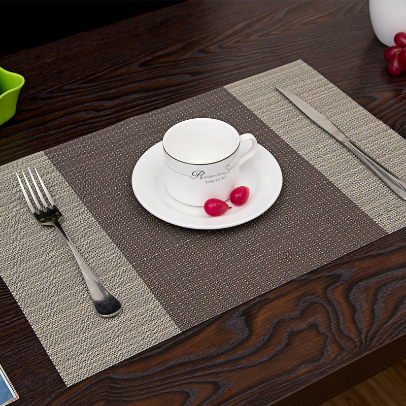 4 piece Japanese style cloth Western food pad Nordic table mat insulation anti hot pot pad bowl mat household PVC
