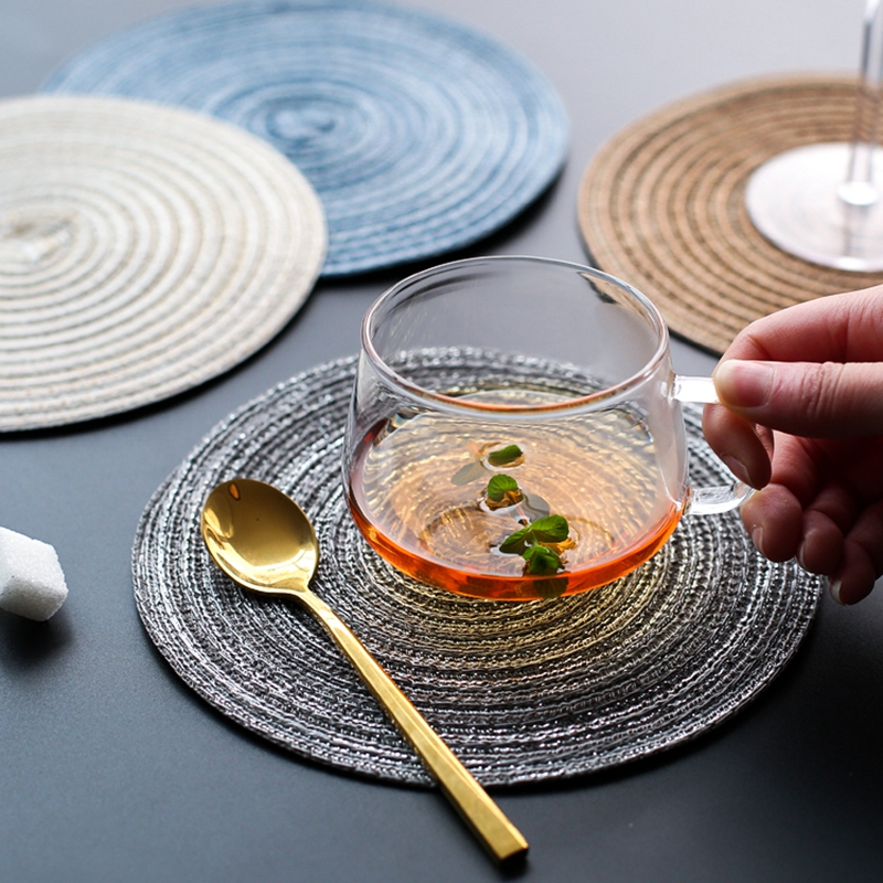 Japanese style ramie four color home dining mat table mat insulation bowl pot mat