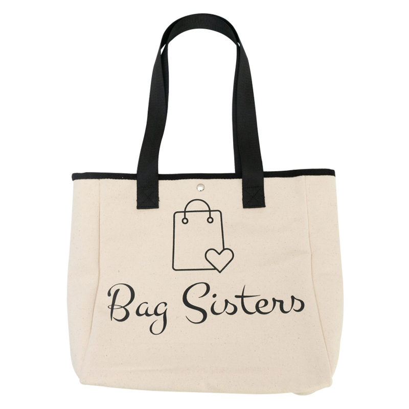 Think factory price direct supply 16oz polyeater cotton canvas tote shopping bag with silk printing logo custom