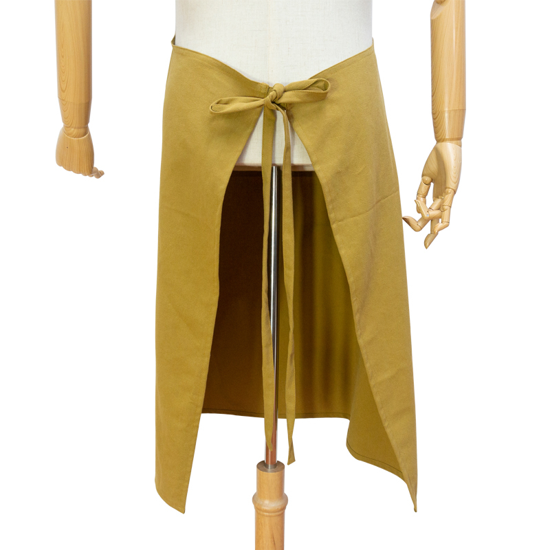 Cotton linen fabric light and breathable strong wear resistant reusable long apron for work