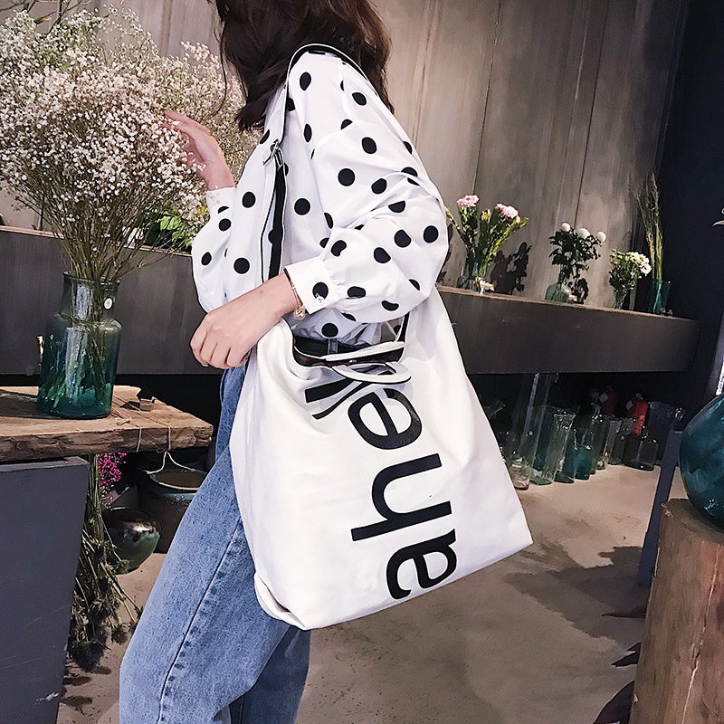 Large capacity lightweight practical load bearing 20kg unisex general canvas tote bag cotton messenger bag for travel