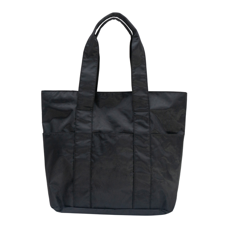 High quality thick waterproof 420D polyester oxford cloth fabric black travel tote bag