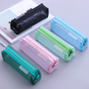 Korean fashion simple nylon mesh zipper pencil bag custom
