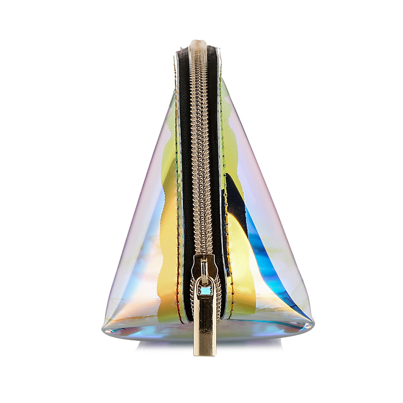 Laser transparent PVC cosmetic bag female portable large capacity ins fashion pvc zipper bag