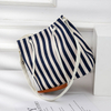 New women's canvas bucket bag striped shoulder diagonal cross multi-purpose Korean fashion handbag