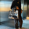 New style orginal design one-shoulder pvc jelly transparent female bag large tote shopping bag