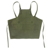 Factory wholesale custom 16oz polyester cotton canvas green painting apron for unisex