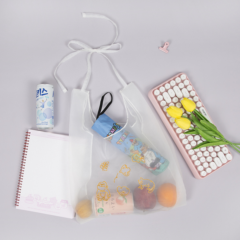 Transparent organza shoulder bag for ladies