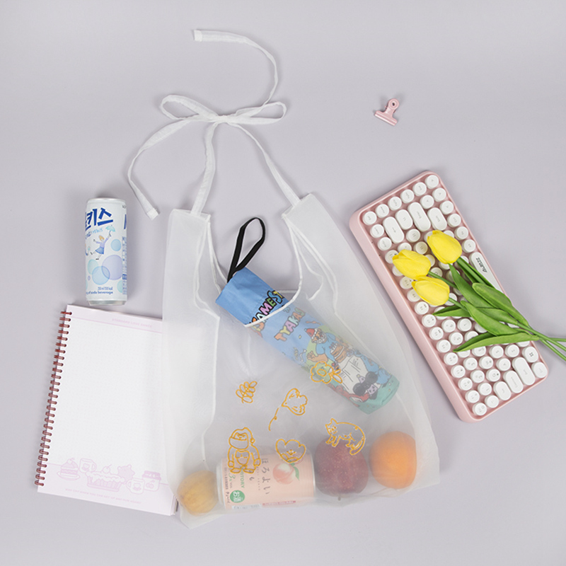 Transparent organza shoulder bag for ladies