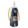 Promotional fashion waterproof black pu stitching apron