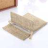 Custom drawstring bag small brown linen bag cotton bag