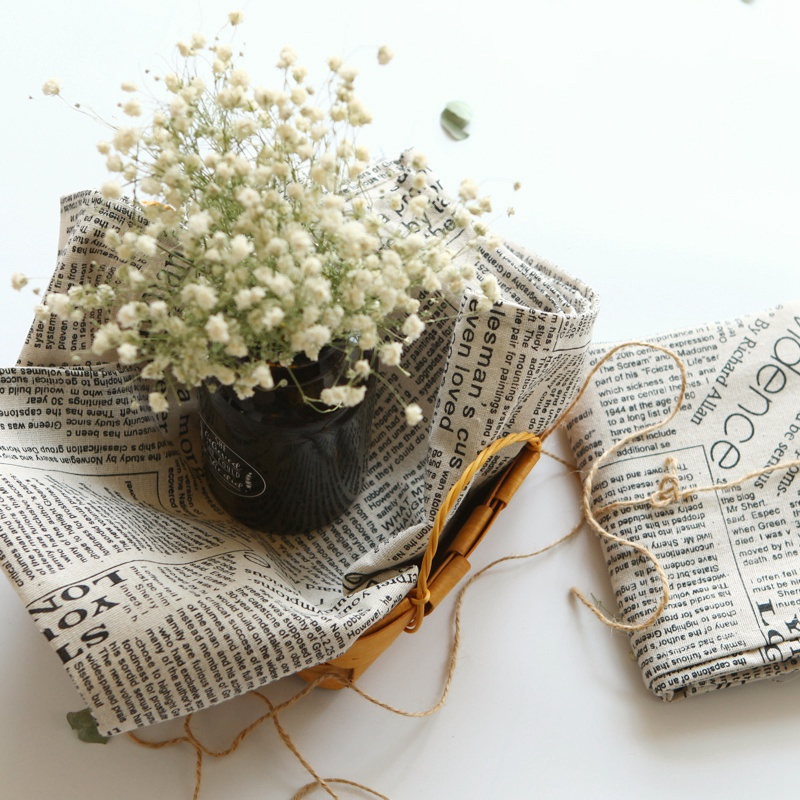 Retro Nordic cotton and hemp newspaper art napkin eat mat wholesale
