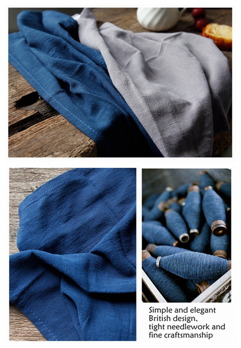 Plain cotton and hemp creative napkin family western food square towel Buy Plain creative