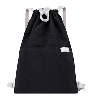 Wholesale waterproof foldable polyester drawstring backpack bag with customized logo
