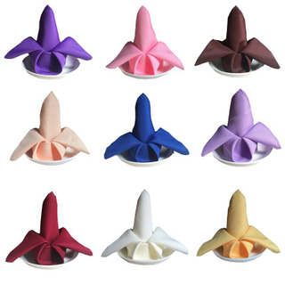 Pure color napkin mouth cloth hotel western restaurant folding flower wipe cup cloth custom