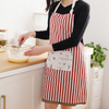 Fashionable cotton and linen striped home kitchen sleeveless adult housework cleaning apron