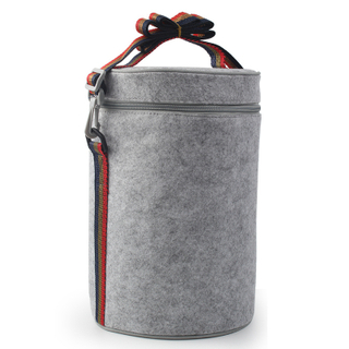 Felt cloth insulation bag round lunch box pearl cotton aluminum foil carrier bag