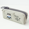 Korean version of the new simple canvas large capacity pencil bag zipper stationery bag