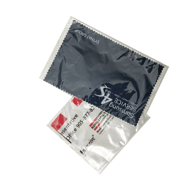 Factory custom high quality reusable 100% polyester microfiber glasses cleaning bag