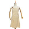 New product natural cotton fabric extra large lightweight and breathable lattice long apron for promotional