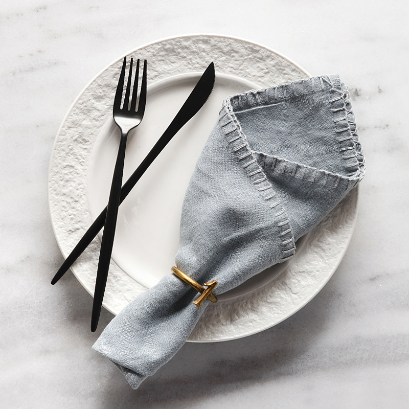 100% natural linen restaurant dinner napkin for wholesale