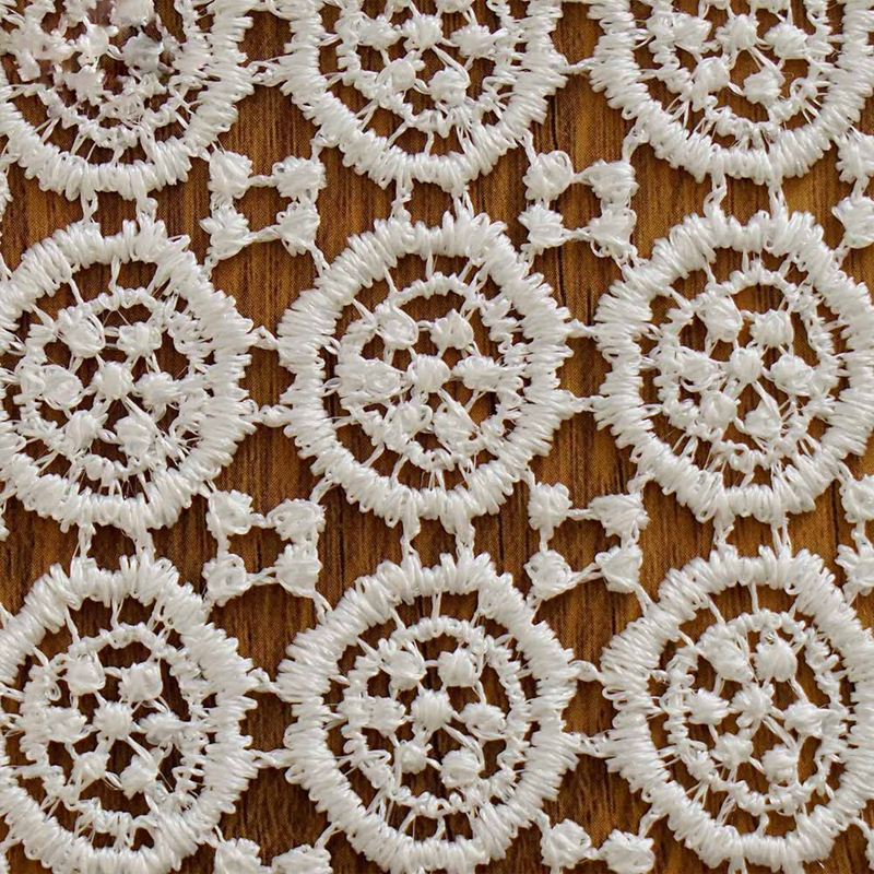 European polyester white embroidered hollow table runner tablecloth decoration