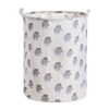 China Supplier logo printing custom cartoon cotton linen fabric pe waterproof craft laundry basket