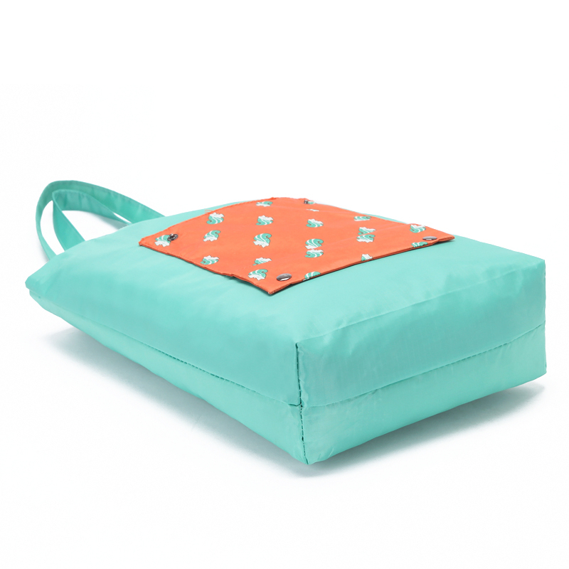 Thick and durable waterproof printing foldable fashion shoulder supermarket shopping bag