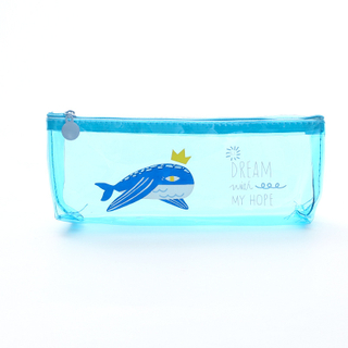 Creative ins transparent pencil case Korea stationery bag simple cute pencil case