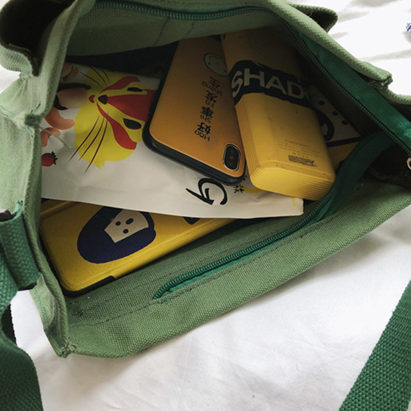 2019 new fashion student messenger bag Korean version canvas shoulder messenger leisure bag