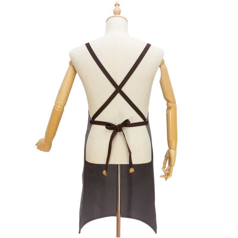 Stocks 50pcs waterproof wear resistant 16 oz polyester cotton canvas work apron with cotton webbing