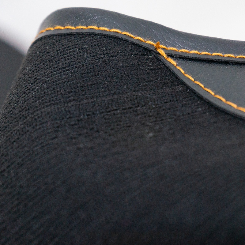 Promotional fashion waterproof black pu stitching apron