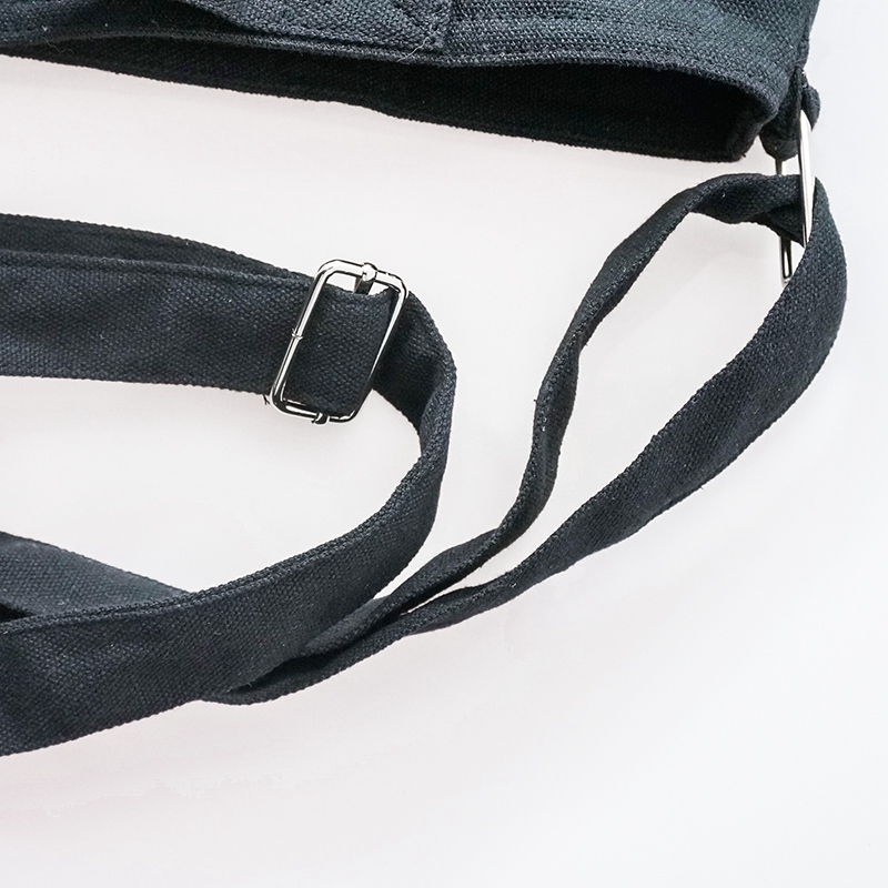 $2 for a sample New fashion custom printed logo black canvas shoulder messenger bag