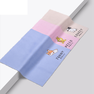 Custom wholesale cute cute pet glasses cloth mobile phone screen cleaning cloth