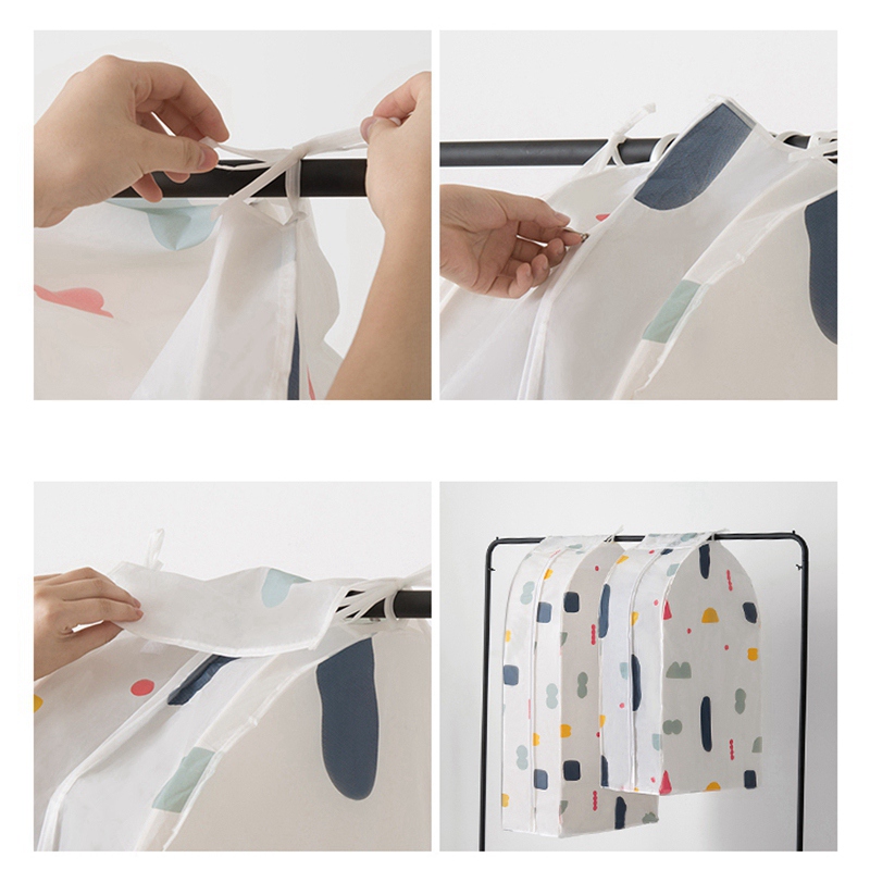 Three-dimensional clothing dust cover hanging PEVA garment bag