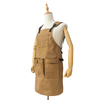 New Design polyester cotton shoulder pad multi-pocket storage tool outdoor waxed canvas apron