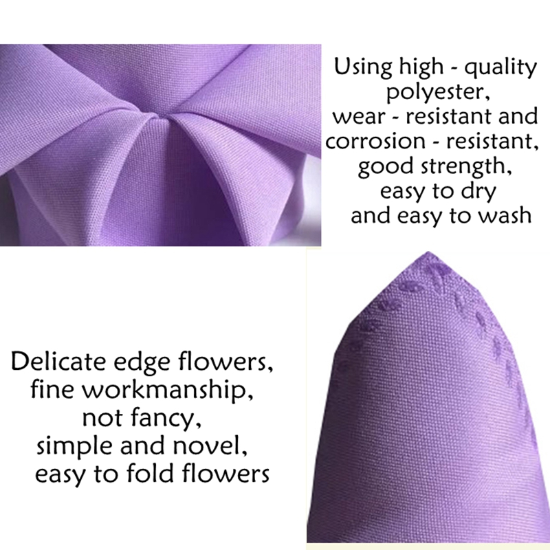 Pure color napkin mouth cloth hotel western restaurant folding flower wipe cup cloth custom