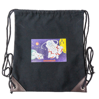 Astros printing cotton canvas drawstring storage bag custom 