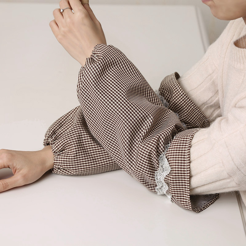 Spring oversleeve ladies office cute waterproof oil anti - fouling polyester sleeve