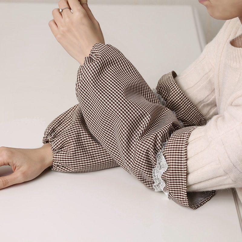 Spring oversleeve ladies office cute waterproof oil anti - fouling polyester sleeve