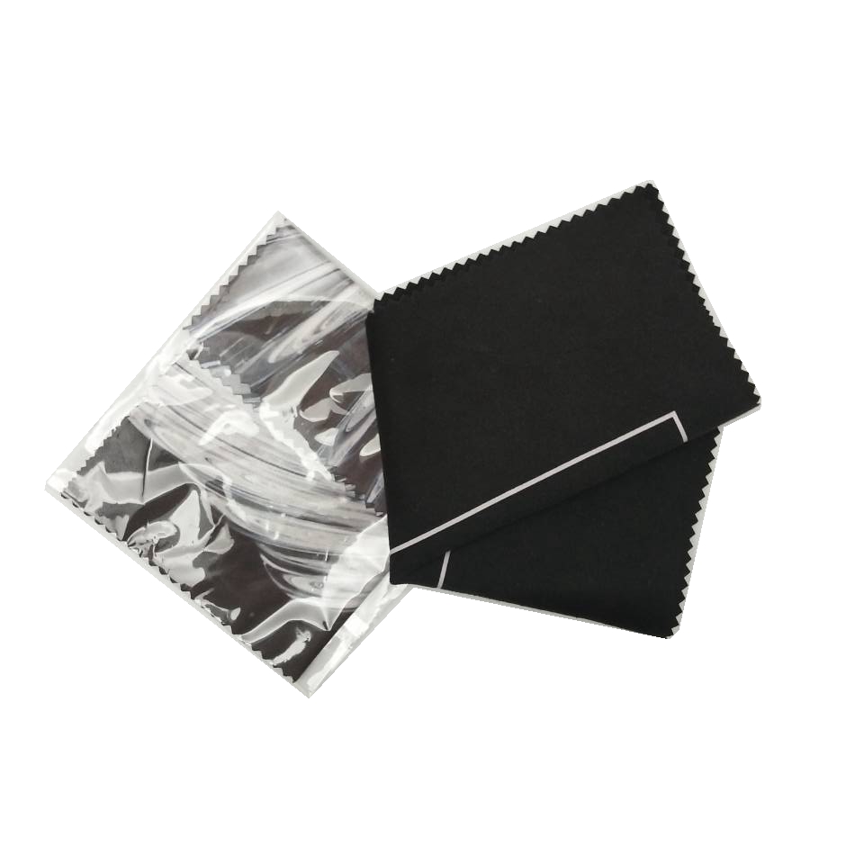 Zigzag edge eco friendly durable microfiber glasses cleaning cloth with silk printing