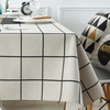 Custom polyester cotton print simple fresh blue checkered tablecloth