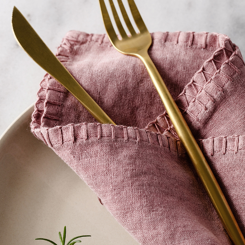 100% natural linen restaurant dinner napkin for wholesale