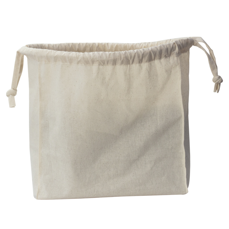 Simple blank light and breathable bulk wholesale cotton gift drawstring bag