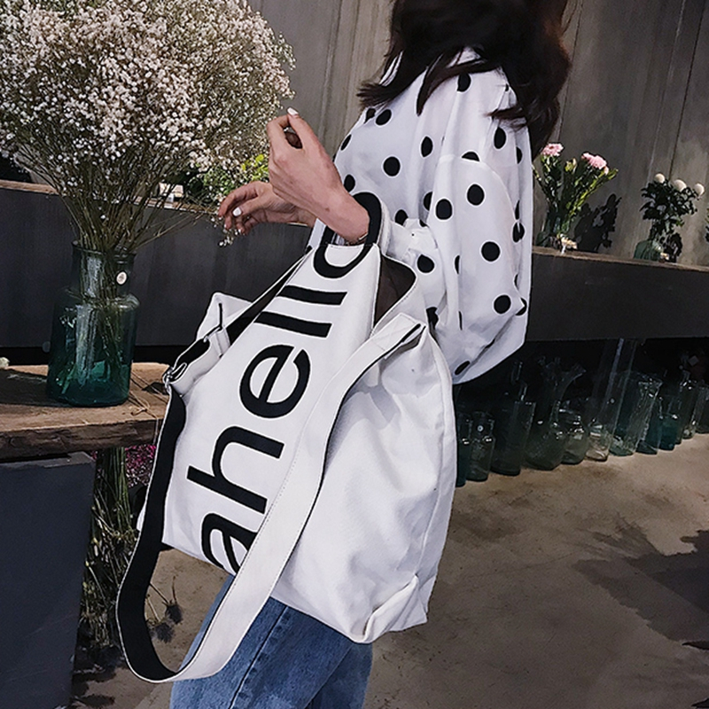 Large capacity lightweight practical load bearing 20kg unisex general canvas tote bag cotton messenger bag for travel