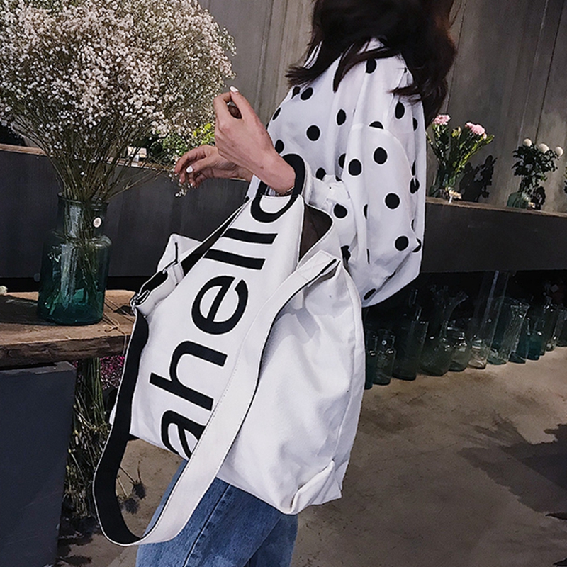 Large capacity lightweight practical load bearing 20kg unisex general canvas tote bag cotton messenger bag for travel